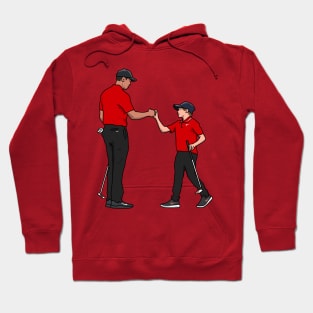 the father and son in the golf Hoodie